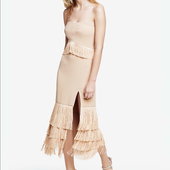 Jonathan Simkhai Dresses & Skirts - Bandeau slit front Fringe Dress